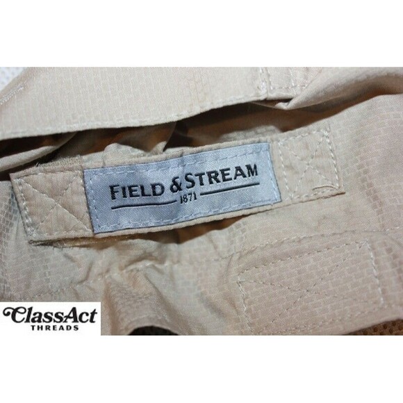 Field & Stream Vented Short Sleeve UPF 50 Beige Shirt Hiking Fishing Outdoor XXL - Picture 5 of 5